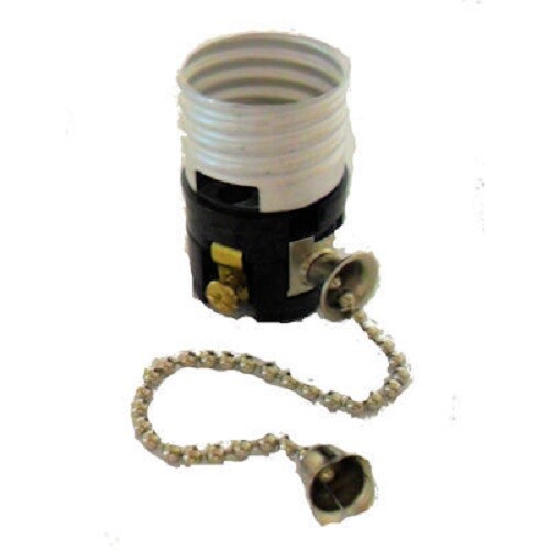 Nickel Pull-Chain Off/On Interior Socket TR-58