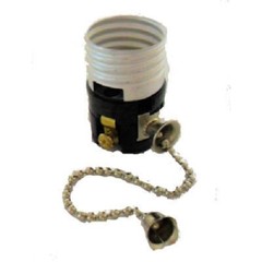 Nickel Pull-Chain Off/On Interior Socket TR-58