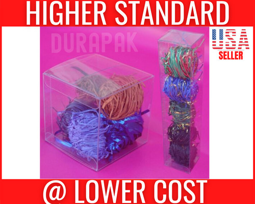 50-900~Clear Plastic PVC Tuck Box Party Wedding Favor Retail Display All Sizes gallery