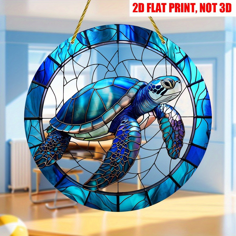 Acrylic Sea Turtle Sun Catcher Window Hanging Ocean Decor Gift for Turtle Lovers gallery
