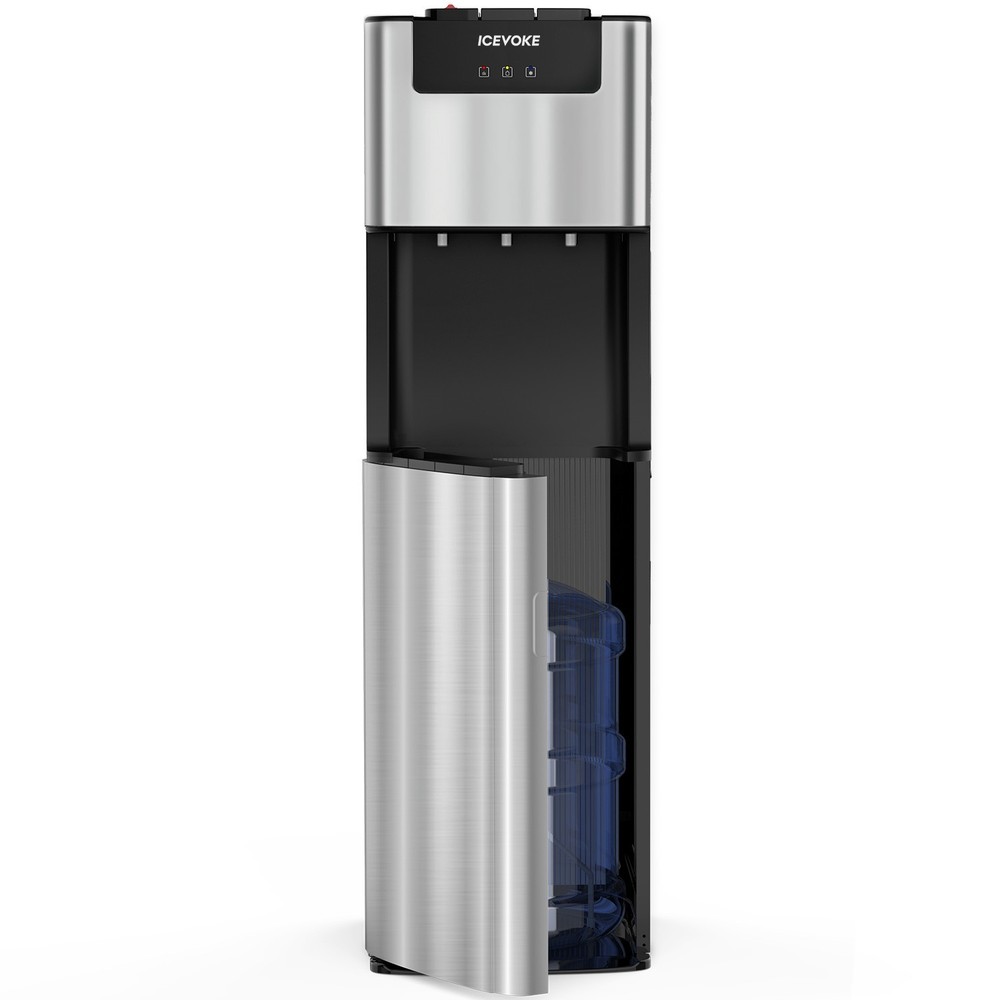 ICEVOKE Self-cleaning Bottom Loading Hot & Cold Water Cooler for 3-5 Gallon