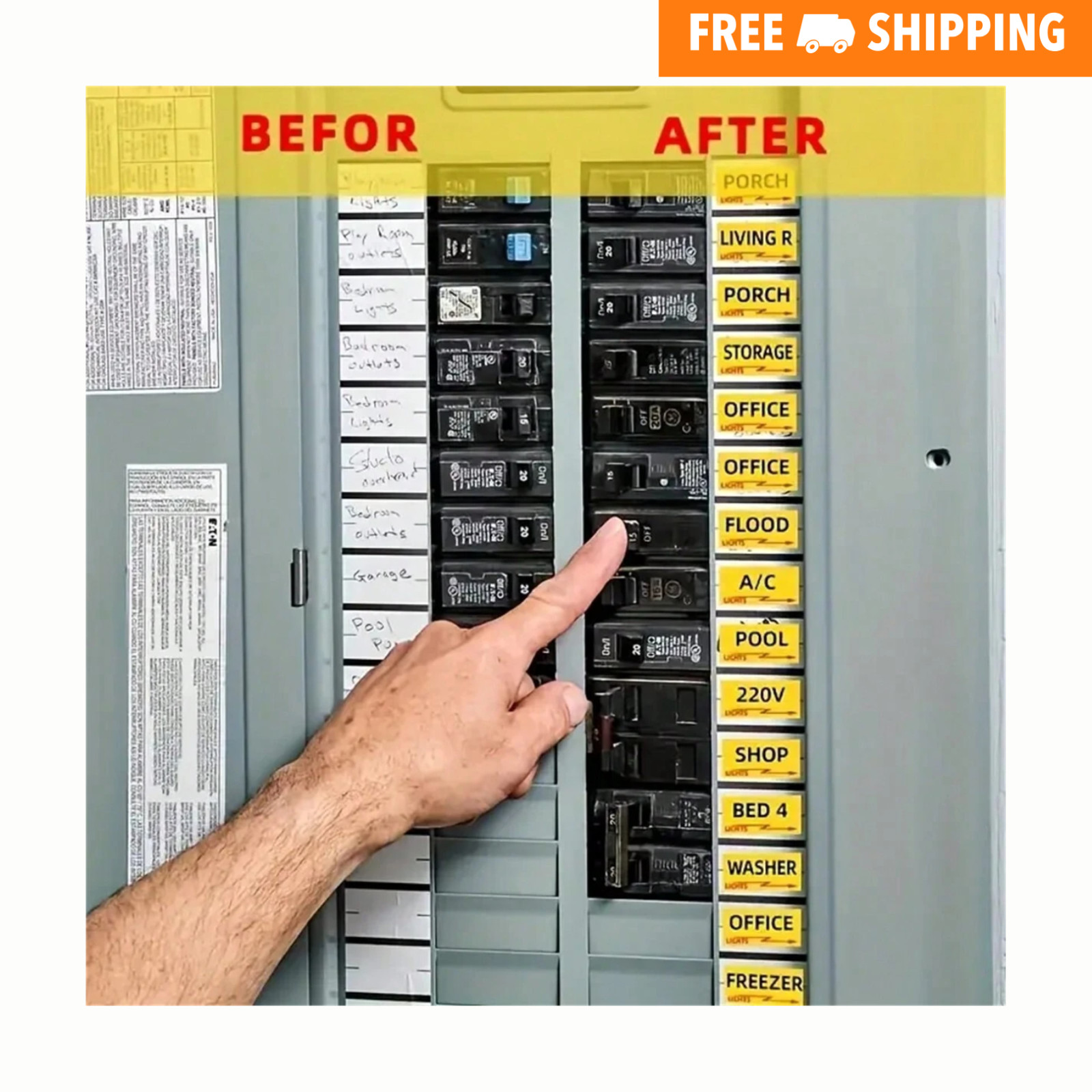 Circuit Breaker Labels 129pcs Adhesive Electric Panel Catalogue Labels Stickers gallery