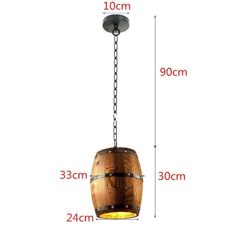 Rustic Farmhouse Ceiling Light Wood Island Kitchen Pendant Hanging Lamp Fixture gallery