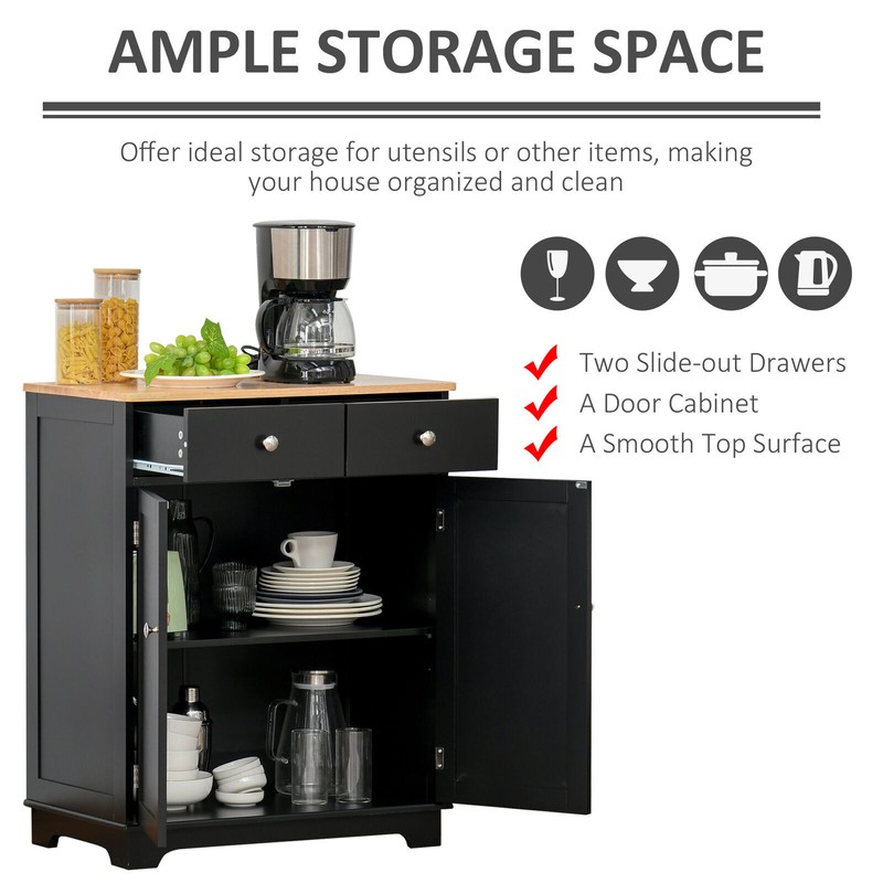 Small Kitchen Storage Cabinet Sideboard Buffet Pantry with Doors Drawer Shelves gallery
