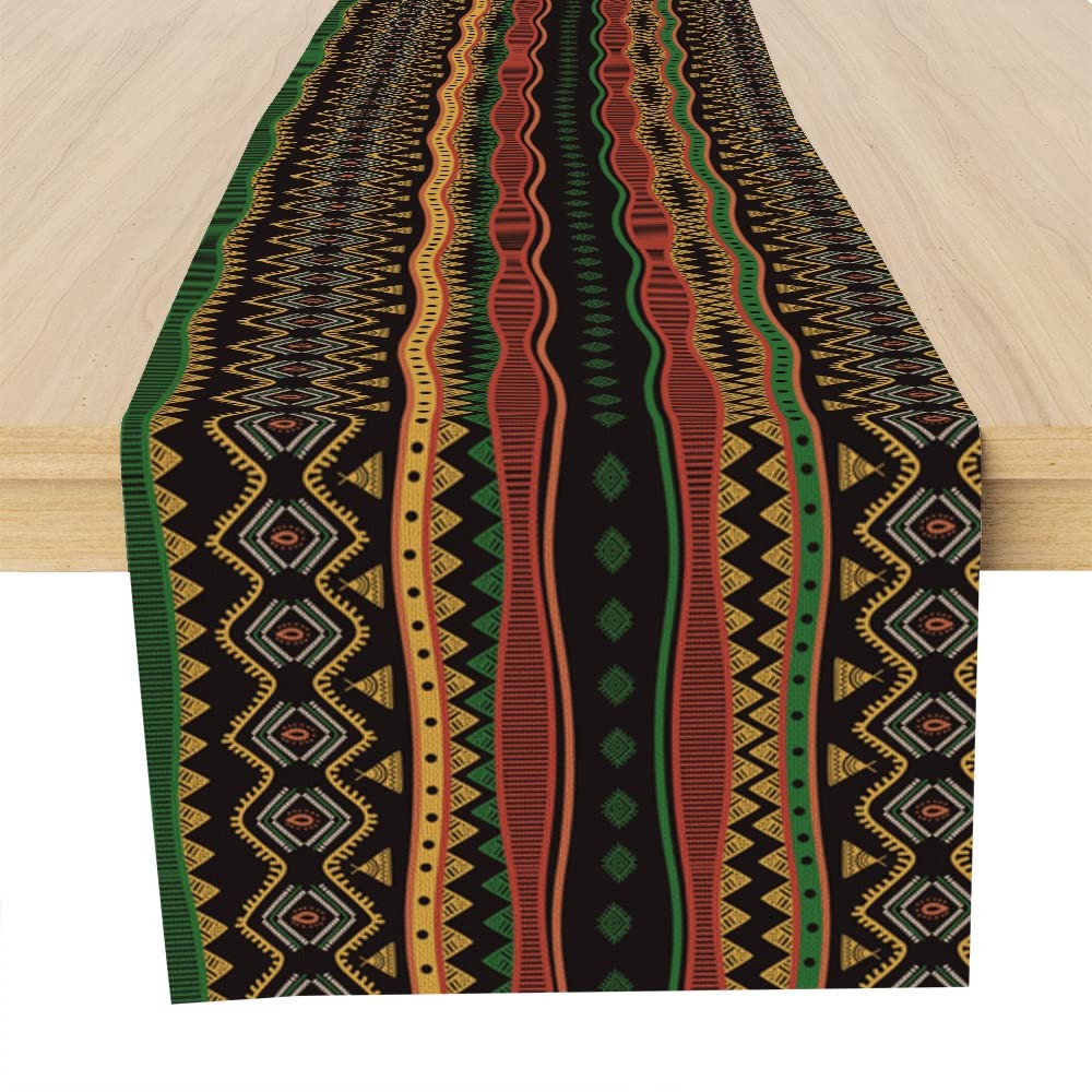Traditional African Tribal Table Runner, African Table Runner Decor for Dinning gallery