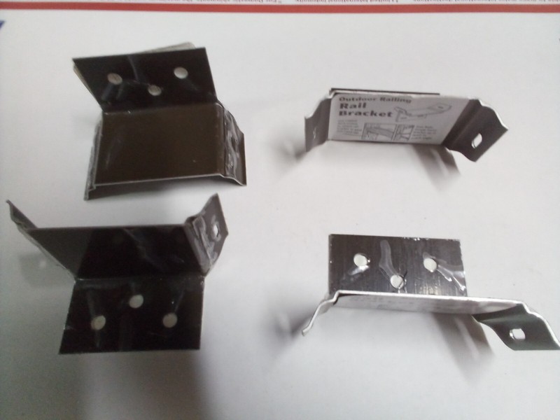 Aluminum railing bracket Bracket can be bent to match angle Use indoor or out. gallery