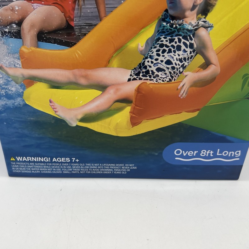 New Merkury Aqua Splash Inflatable Pool Slide 8ft Long 3.25ft Tall Age7+ FreeS&H gallery