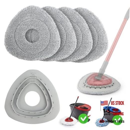 Spin Flat Mop Pad Replacement Compatible with O Cedar Mop Head Replace Flat