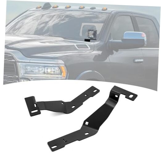 2Pcs Hood Hinge LED Light Pod Mount Bracket Bracket for Dodge Ram gallery