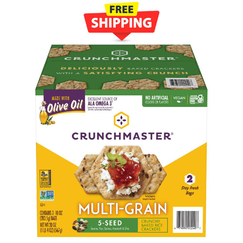 Crunchmaster 5 Seed Multi-Grain Cracker, 10 oz., 2 pk. gallery