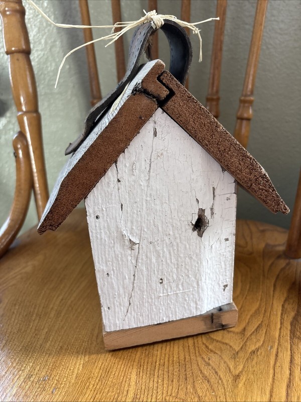 RUSTIC BIRDHOUSE Handmade Recycled/Repurposed Material, Horse Harness, Barn Wood gallery