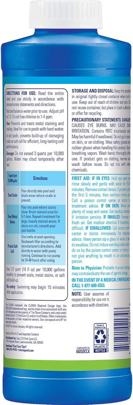 Clorox® Pool&Spa™ Swimming Pool Scale, Metal & Stain Control, Prevents Metal Sta gallery