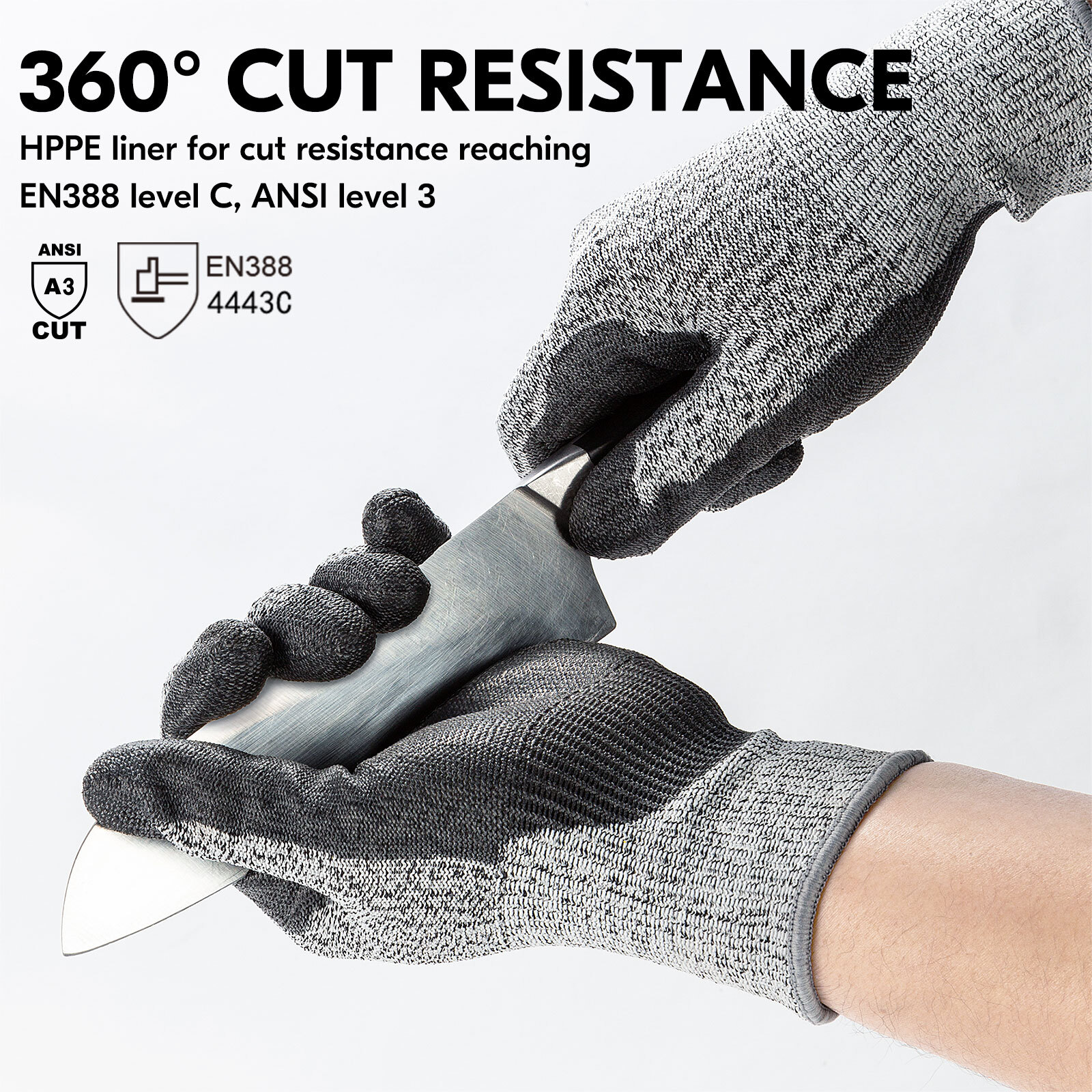 Vgo 1/2/5Pairs Level 5 Cut Resistant, Hand Protection Work Gloves(SK2131) gallery