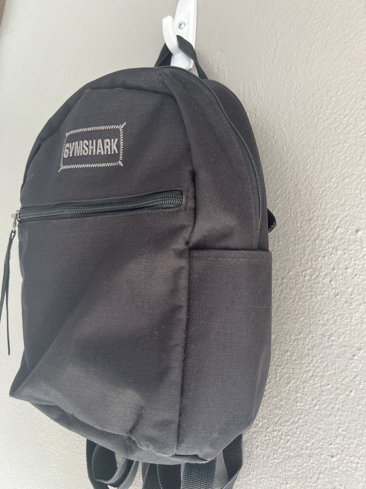 Gymshark Everyday Mini Backpack Black  Side Pockets Bag Pack 3