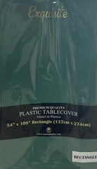 Dark Green Table Cover – Disposable Plastic – 54in. x 108in.Rectangle