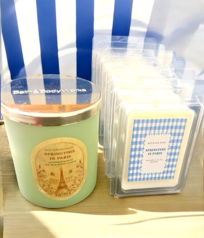 SPRINGTIME IN PARIS BATH & BODY WORKS WAX MELTS TARTS WICKLESS CANDLE WARMER 2.5 gallery