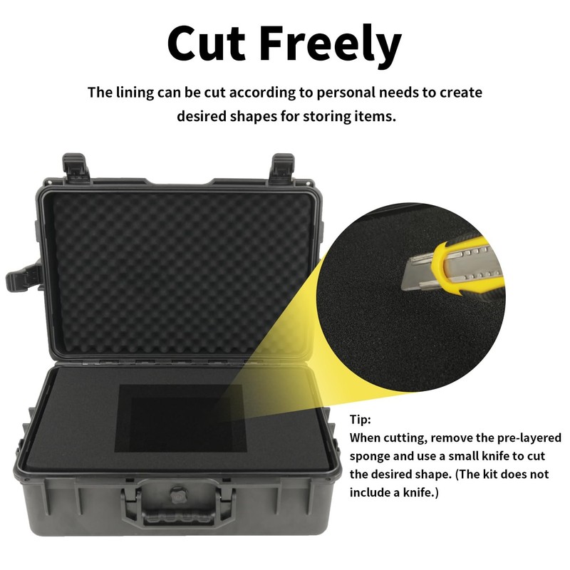 Portable Hard Case Waterproof Carrying Case,with DIY Foam,Large,18.4x 12.6 x... gallery