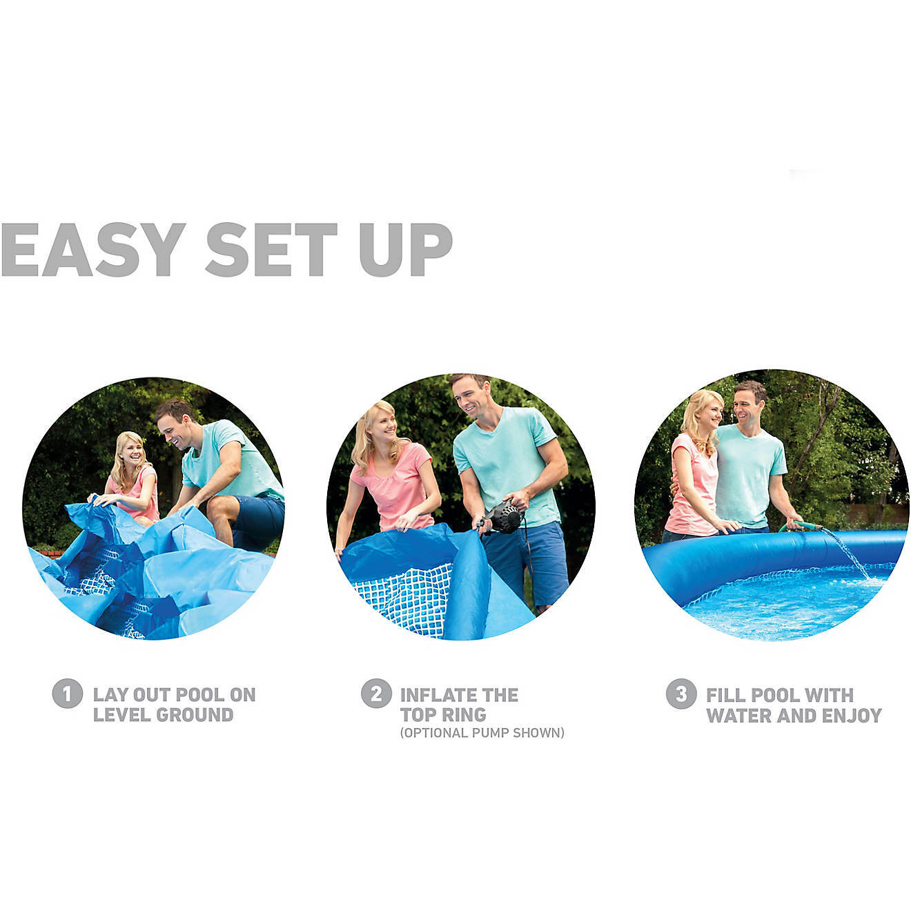 Intex Easy Set 10ft x 30in Above Ground Inflatable Round Swimming Pool for Kids gallery