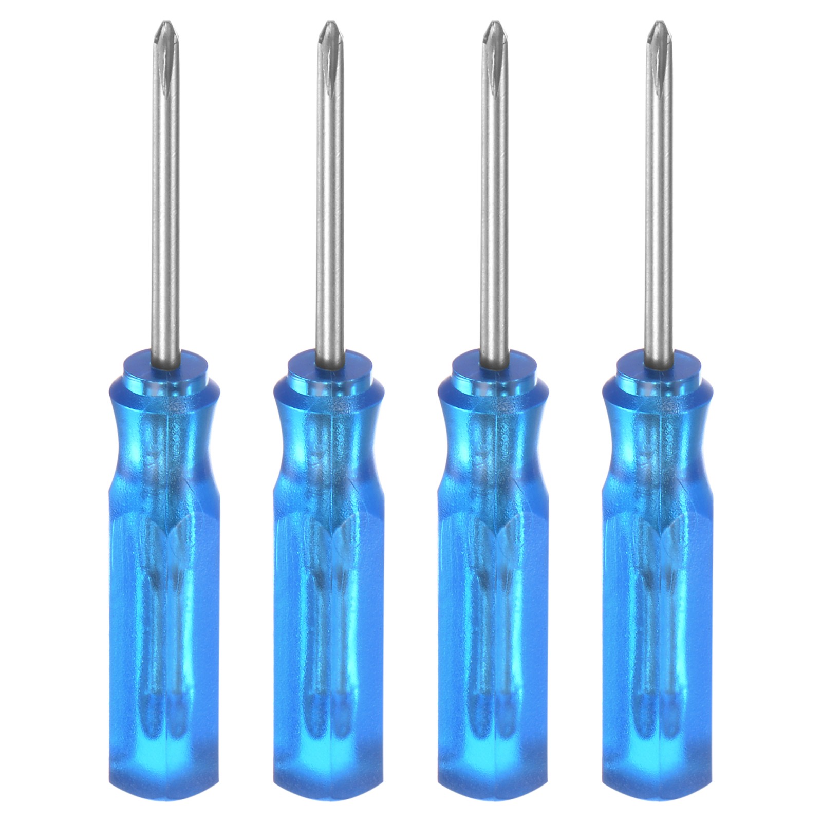 4Pcs PH0 Mini Phillips Screwdriver 1.5mm Magnetic Cross Head 45mm Length, Blue gallery