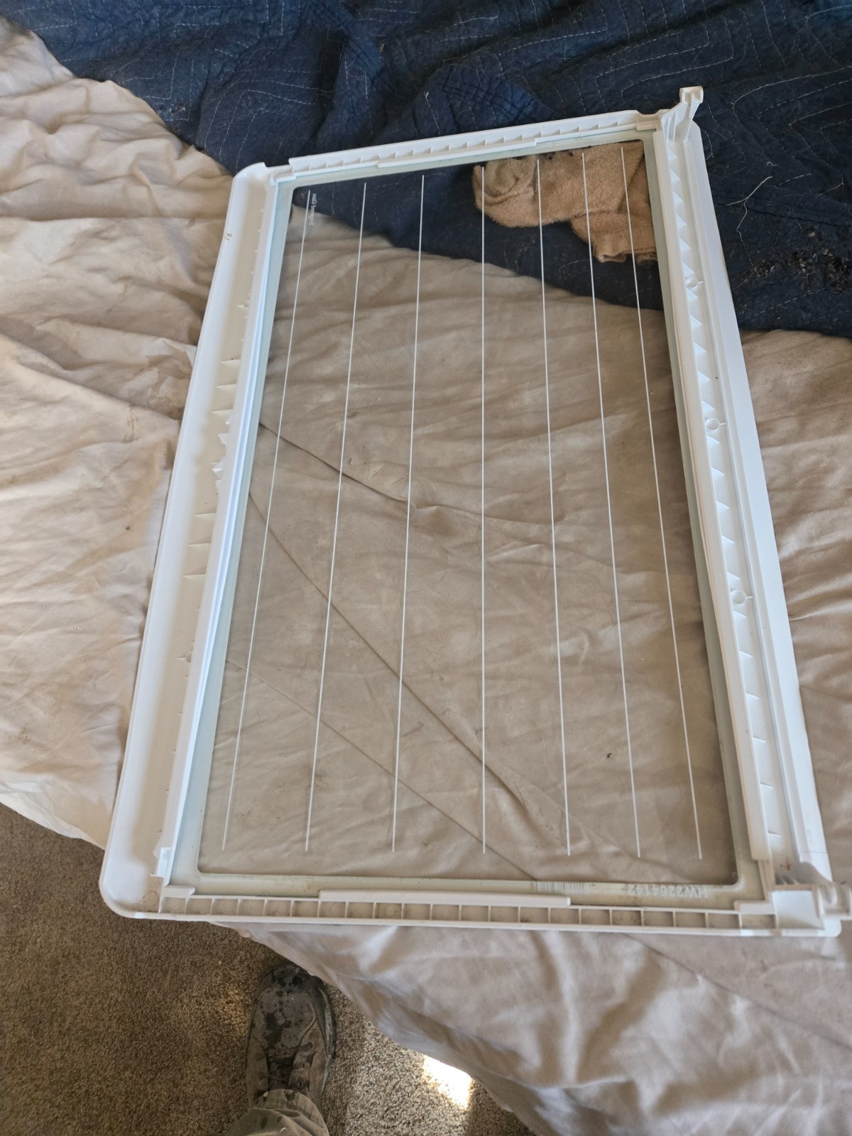 Whirlpool Refrigerator Tempered Glass Shelf w/Plastic Frame Part # 2262688 gallery