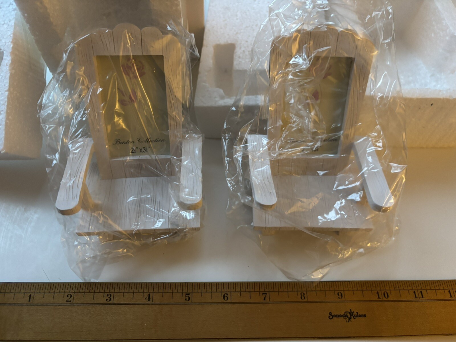 2 Benton Collection Adirondack Beach Chair Photo Picture Frames NOS gallery
