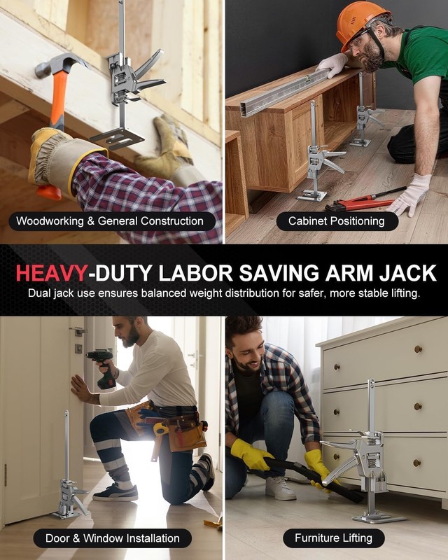 Labor Saving Arm Jack Two Pack Stainless Steel Lifting Tools 330 lbs Height 9.5 gallery