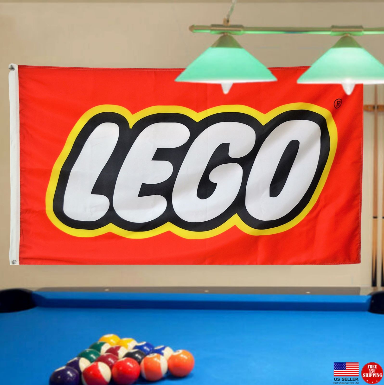 Lego Toy Brick Building Blocks 3x5 Flag 3 x 5 Banner Man Cave Flags New USA gallery