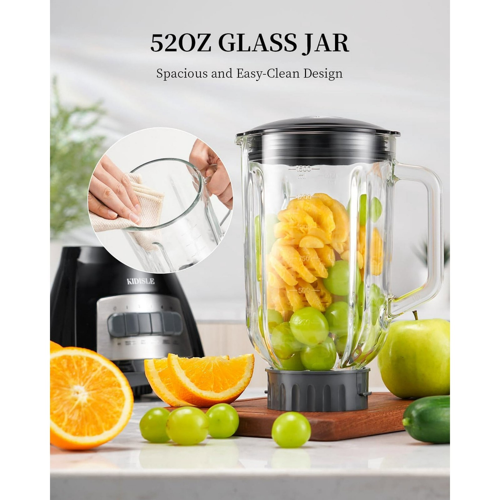 9 Functions 700W Blender Shakes and Smoothies Classic Blenders fit Kitchen 52oz gallery