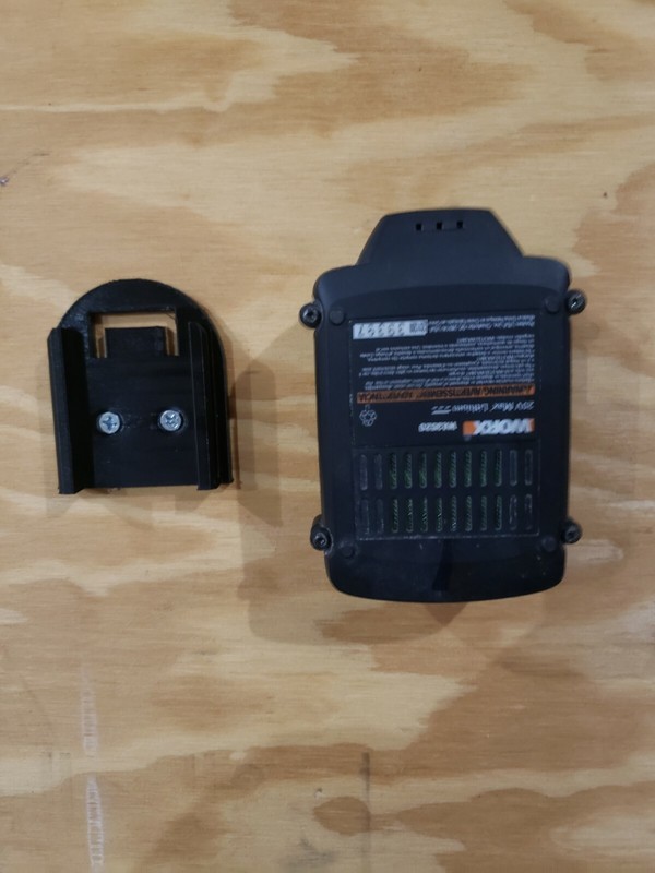 **2 Pack** Worx 20V Wall/Under Shelf Locking Battery Holder Mount gallery