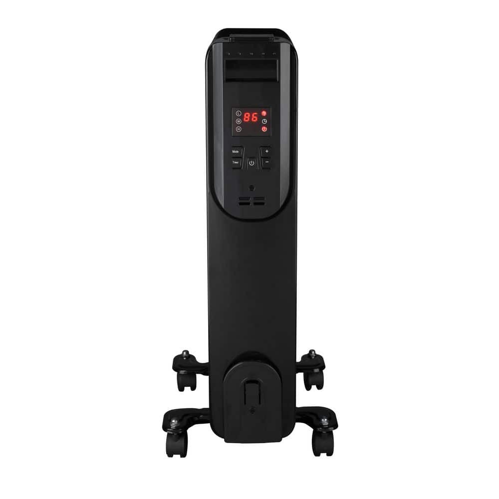 Konwin 1500W Oil Filled Radiator Space Heater Black Indoor w Remote Control gallery