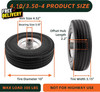 10 Inch Solid Polyurethane Tire 4.10/3.50-4 Tire 10 Flat Free Wheels with 5/8... gallery