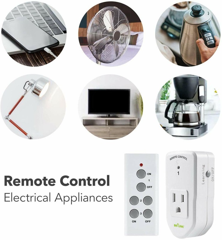 BN-LINK Long Range Wireless Remote Control Socket Electrical Outlet Switch Set gallery