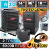Goodman 2 Ton Air Conditioner & Upflow 96% 60K BTU 2 Stage Gas Furnace System gallery