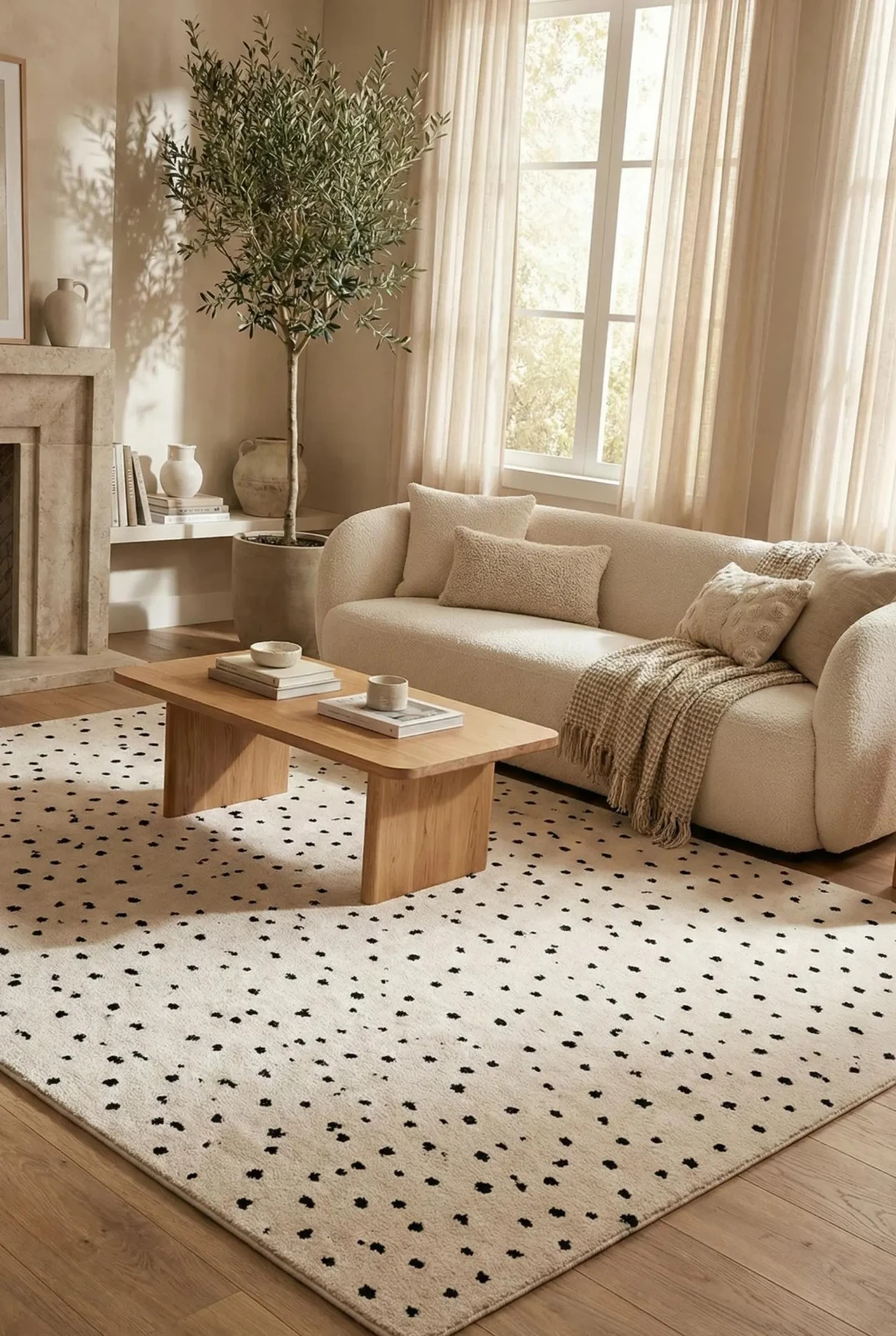Premium Minimalist Beige Speckled Area Rug 6x9 & 8x12 – Modern Hand Tufted 8x10 gallery