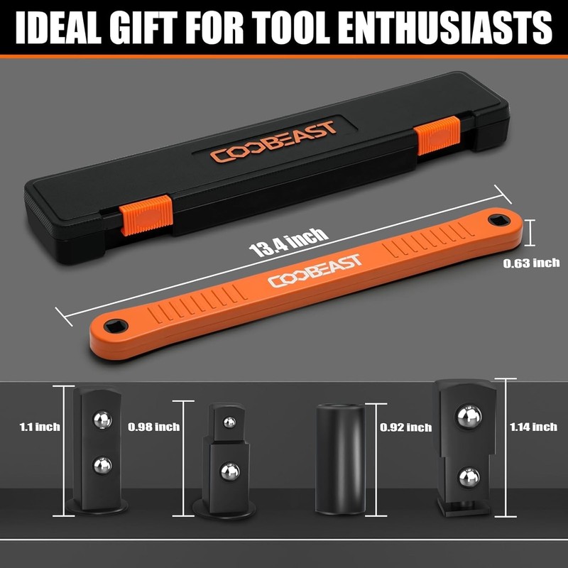 3/8 Inch Offset Extension Wrench Impact Ready Socket Wrench Extender Tool with V gallery
