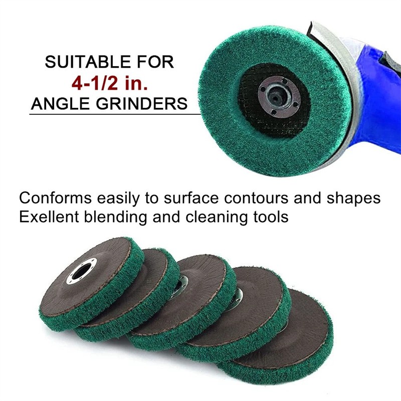 5PCS Metal Cleaning Polishing Wheel Pads 4-1/2 x7/8" Flap Disc for Angle Grinder gallery