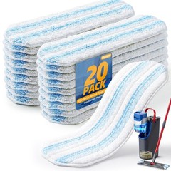 20 Pack Mop Replacement Pads for O Cedar H2pro Flat Mops,Mop Pads for O-Cedar…