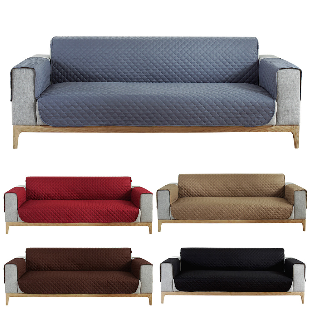Quilted Waterproof Sofa Slipcover Protector Furniture Cover Anti-Slip Pet Mat gallery