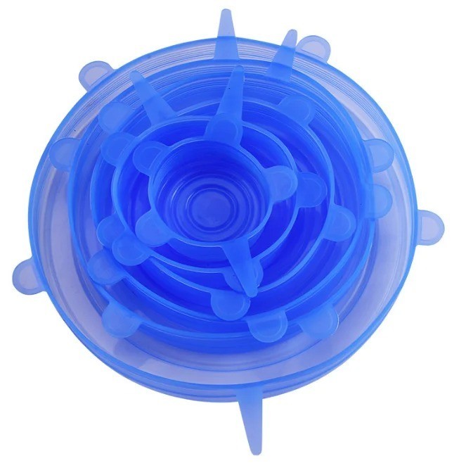 6Pcs Stretch Silicone Lids Bowl Reusable Kitchen Food Storage Wrap Sealing Cover gallery