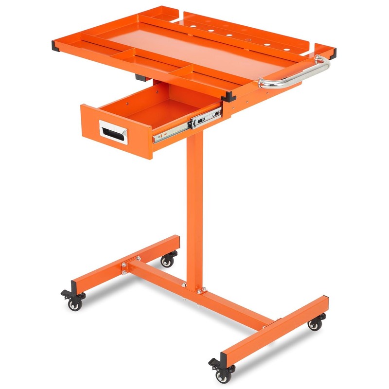220LBS Mobile Workbench with Wheels, Adjustable Rolling Work Table for Garage gallery