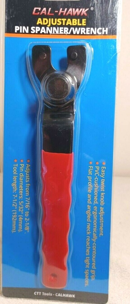 PIN SPANNER WRENCH ADJUSTABLE 7/16 TO 2-1/8" GREAT FOR ANGLE GRINDER HUBS
