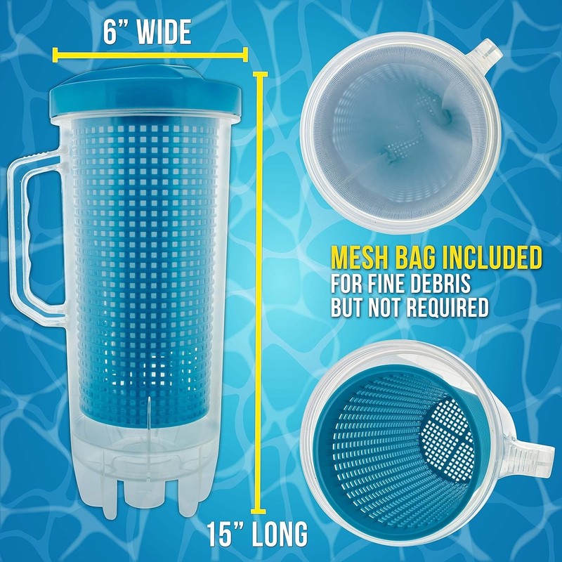 Clear Inline Pool Leaf Catcher - Lightweight & Highly Efficient Debris Collector gallery