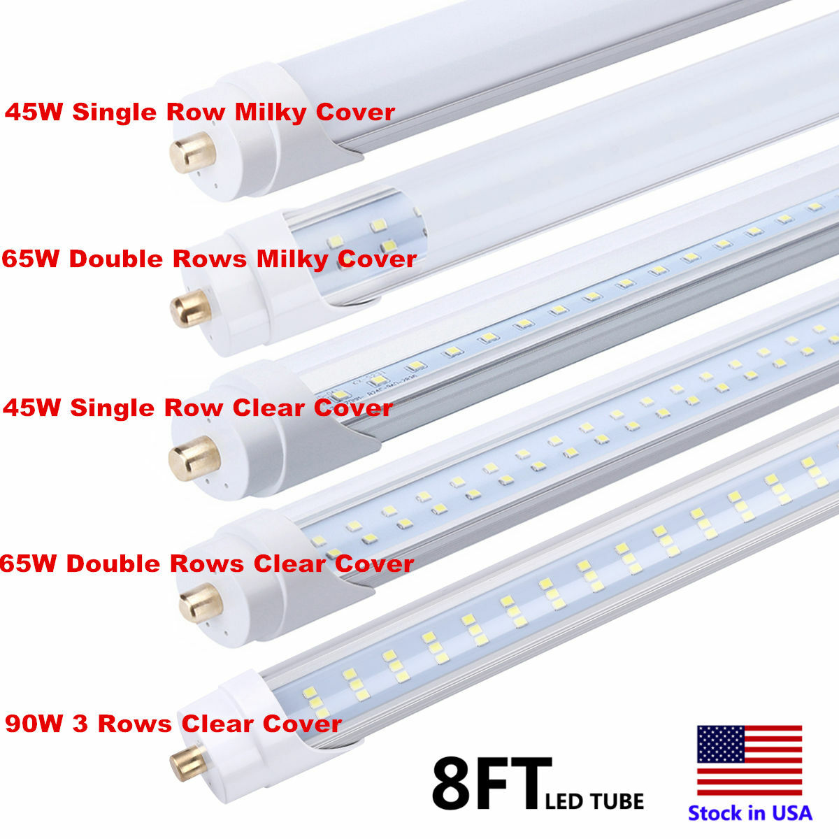 8FT led shop light Single Pin FA8 LED Tube Light (Ballast Removed) Garage Light gallery