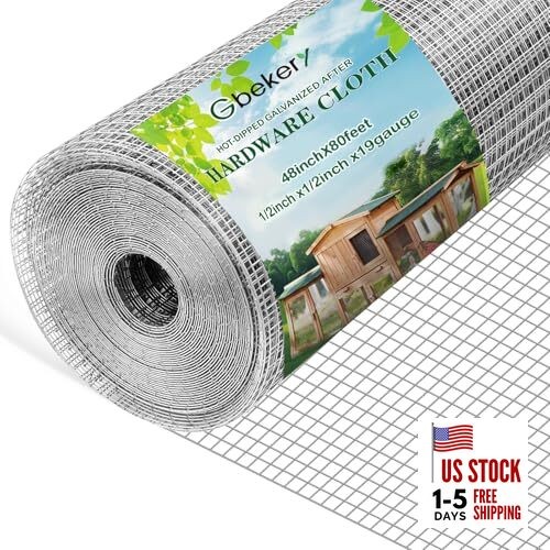 Hardware Cloth 19 Gauge, Hot-dip Galvanized After Welding 1/2 inch 48in x 80ft gallery