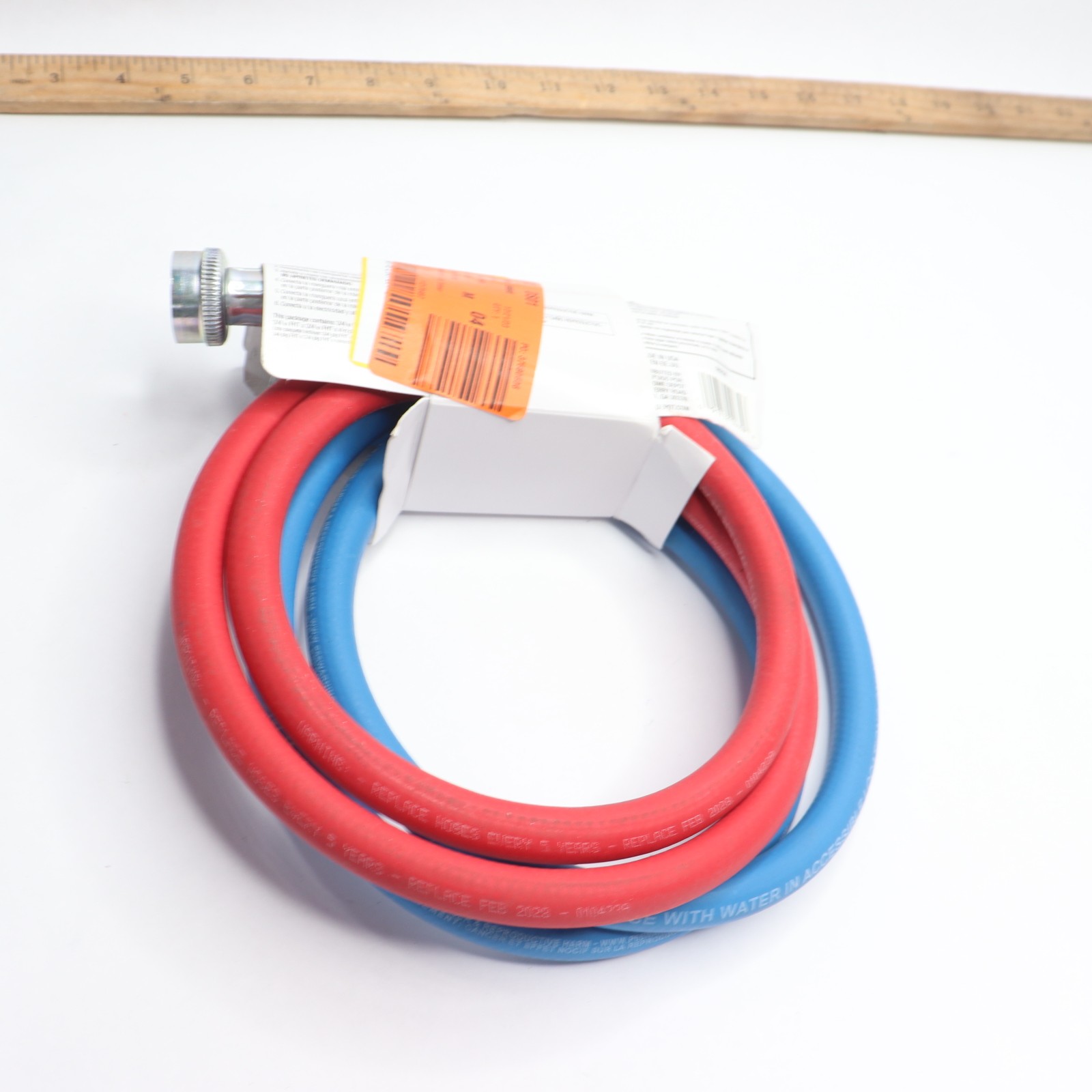 (2-Pk) Everbilt Universal Washing Machine Hose with Elbow Rubber 4' 1004061203 gallery