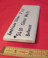 1 pc. Starting Line by American Olean: #SL10 Gloss White Bullnose Ceramic Tile