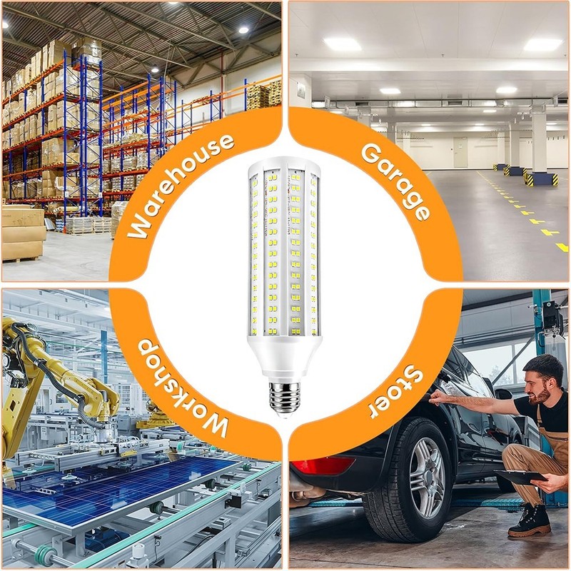 1-5PC 600W Equivalent LED Corn Light Bulb 3000 Lumen 60W 6000K Daylight E26/E27 gallery