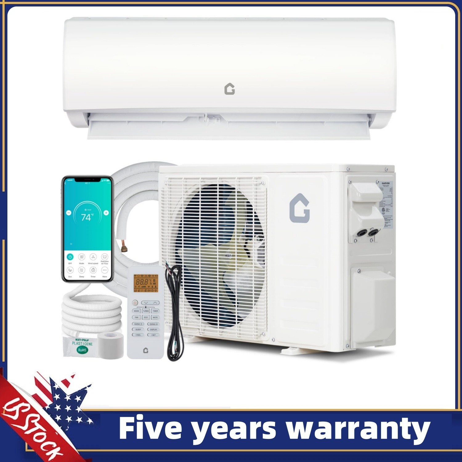 11500 BTU Mini Split Air Conditioner & Heater 17 SEER2 230V Ductless AC Unit US gallery