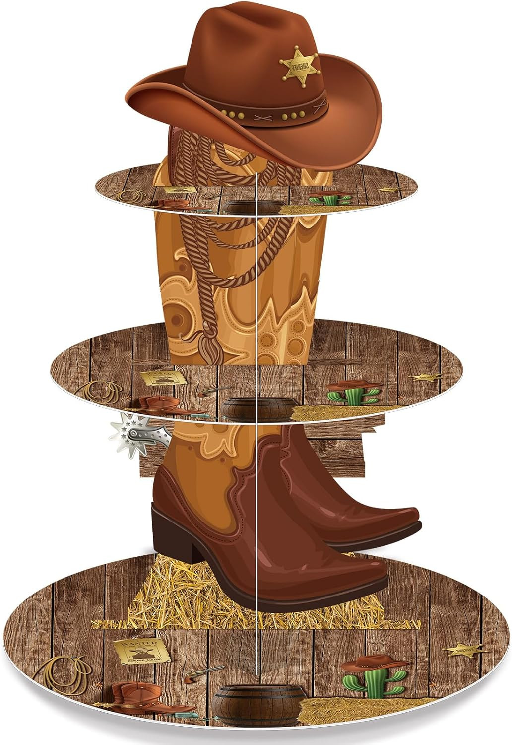 Western Cowboy Cupcake Stand Party Decorations Western Theme Birthday Cupcake Ho gallery