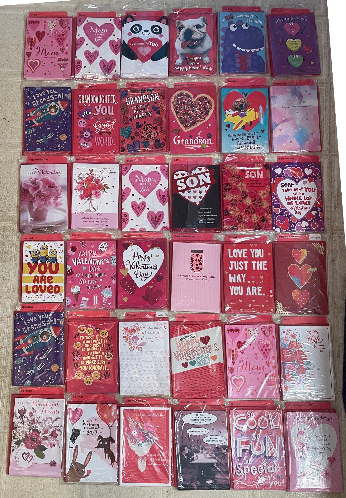 216 Hallmark Essentials Valenetine's Day Greeting Cards In Original Pouches #2 gallery